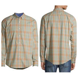 NWT George Men's Casual Comfort Laidback Long Sleeve Stretch Poplin Shirt SZ XL